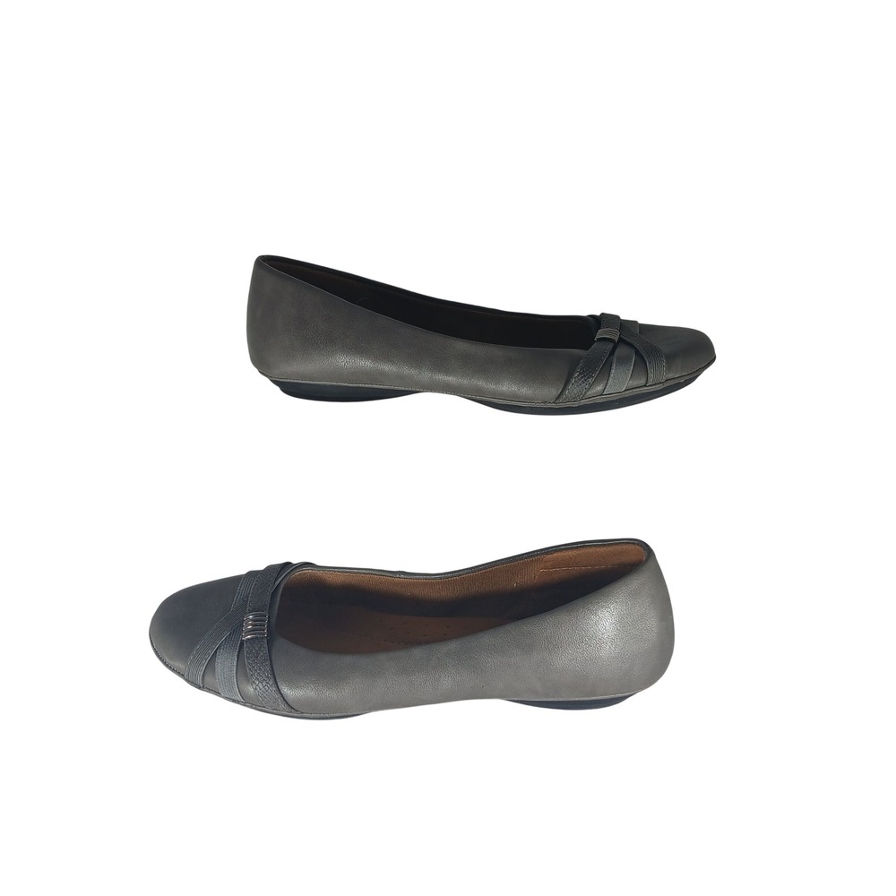 Eurosoft by Sofft Ballet Flats 9M Grey Metallic Comfort Professional Slip On